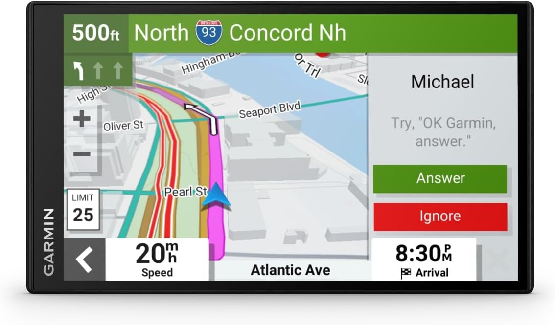 Garmin DriveSmart 55 EX with Traffic, 5.5-inch Car GPS Navigator with Bright, Crisp High-Resolution Maps, Garmin Voice Assist, Smart Notifications and Hands-Free Calling