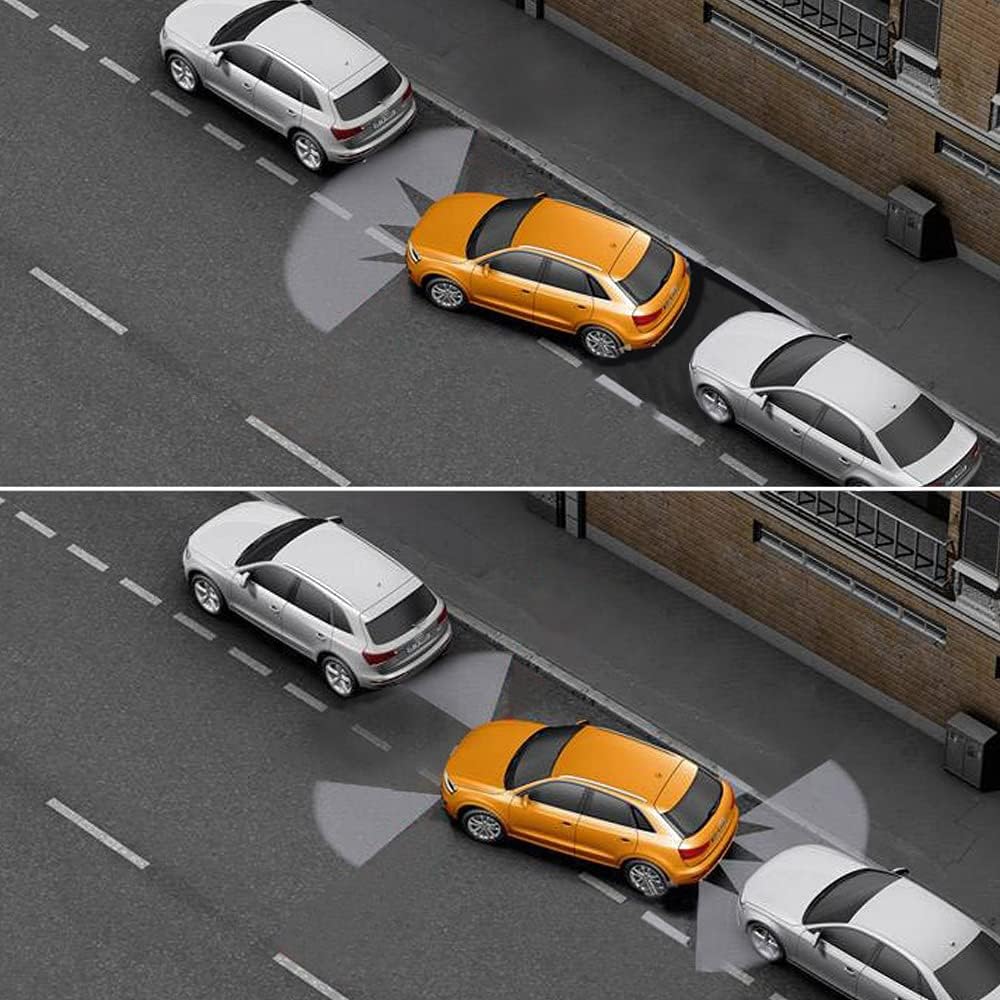 Car Parking Sensors Kit Reverse Radar parktronic System Auto Electronics Vehicle Backup Assistant Reverse 8 Sensor (Matte Black)