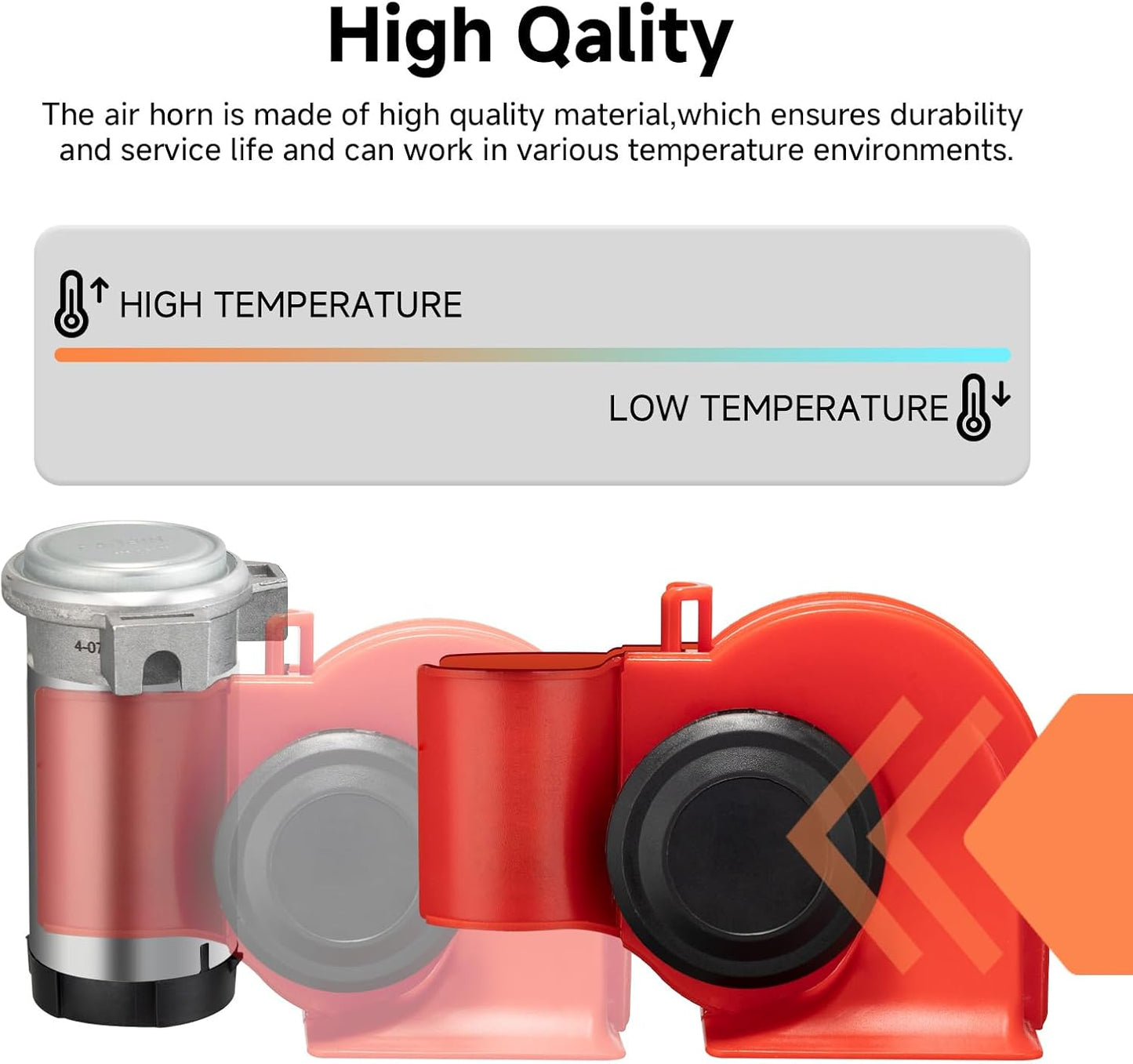 Train Horns kit for trucks,Air Horn for Motorcycle,Train Sound Car Horn Kit 12V Super Loud Electric Bull Horn(red horn with wire and button, 12v)