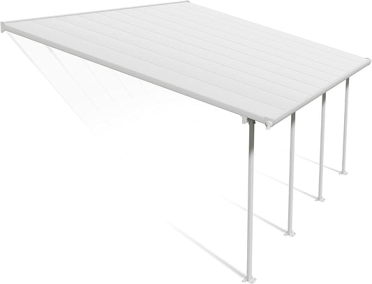 Palram - Canopia Feria 13 Ft. x 20 Ft. Carport Aluminum Metal Frame and Polycarbonate Panels Car Port for Outdoor Driveway to Protect Car, Truck, RV, Trailer, Boat, Equipment Storage(White)