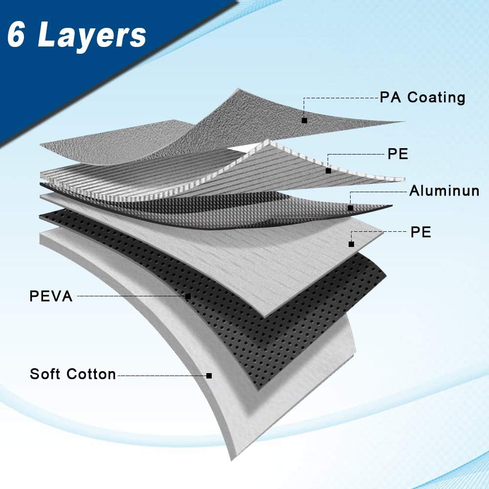 KouKou Truck Cover Waterproof All Weather, 6 Layers Full Pickup Cover, Universal Fit for Chevy C10, Ford F100, RAM 1500, Sierra 1500, Silverado 1500 Regular Cab Single Cab Truck. (up to 210 inches)