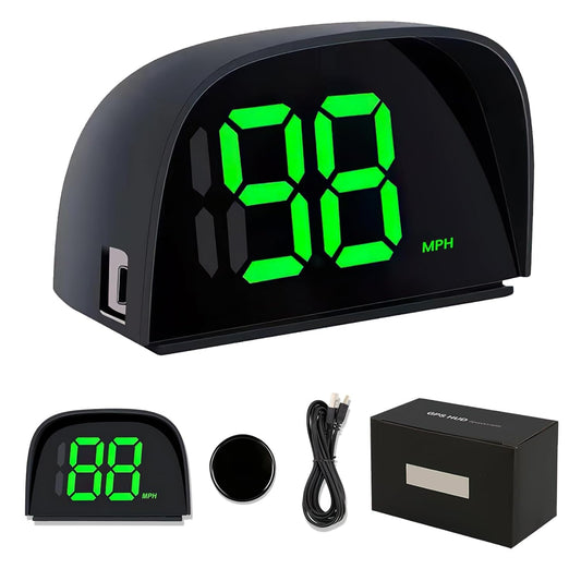 GPS Digital Speedometer for Car MPH Golf Cart Universal HUD Speed Meter with LED Large Font Head Up Display Car Accessories with USB Cable Plug Play for Truck Motor SUV Golf Cart All Vehicles