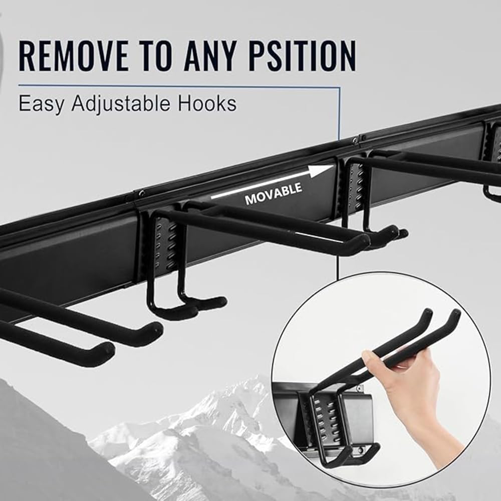 Garage Wall Organizers,Tool Hangers for Garage,Garden Tool Rack Wall Mount,Yard Tool Organizer for Garage,Garage Wall Mount(3 Boards 6 Double Layer Heavy Hooks)