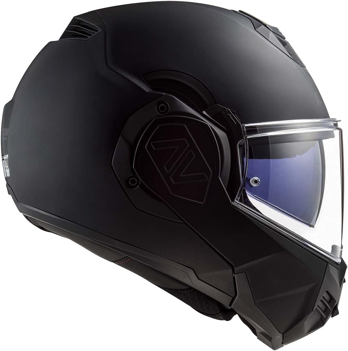 LS2 Helmets Advant Modular Helmet with Integrated Cardo 4X Bluetooth (Noir Matte Black - Small)