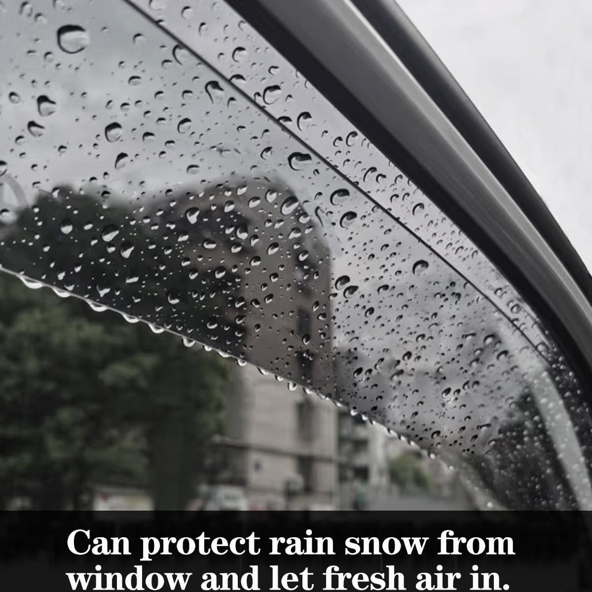 4pcs Outside Mount Style Sun Rain Guard Durable Side Window Wind Deflectors Dark Smoke Vent Window Visors Compatible with Acura ILX 2012-2023 HO76