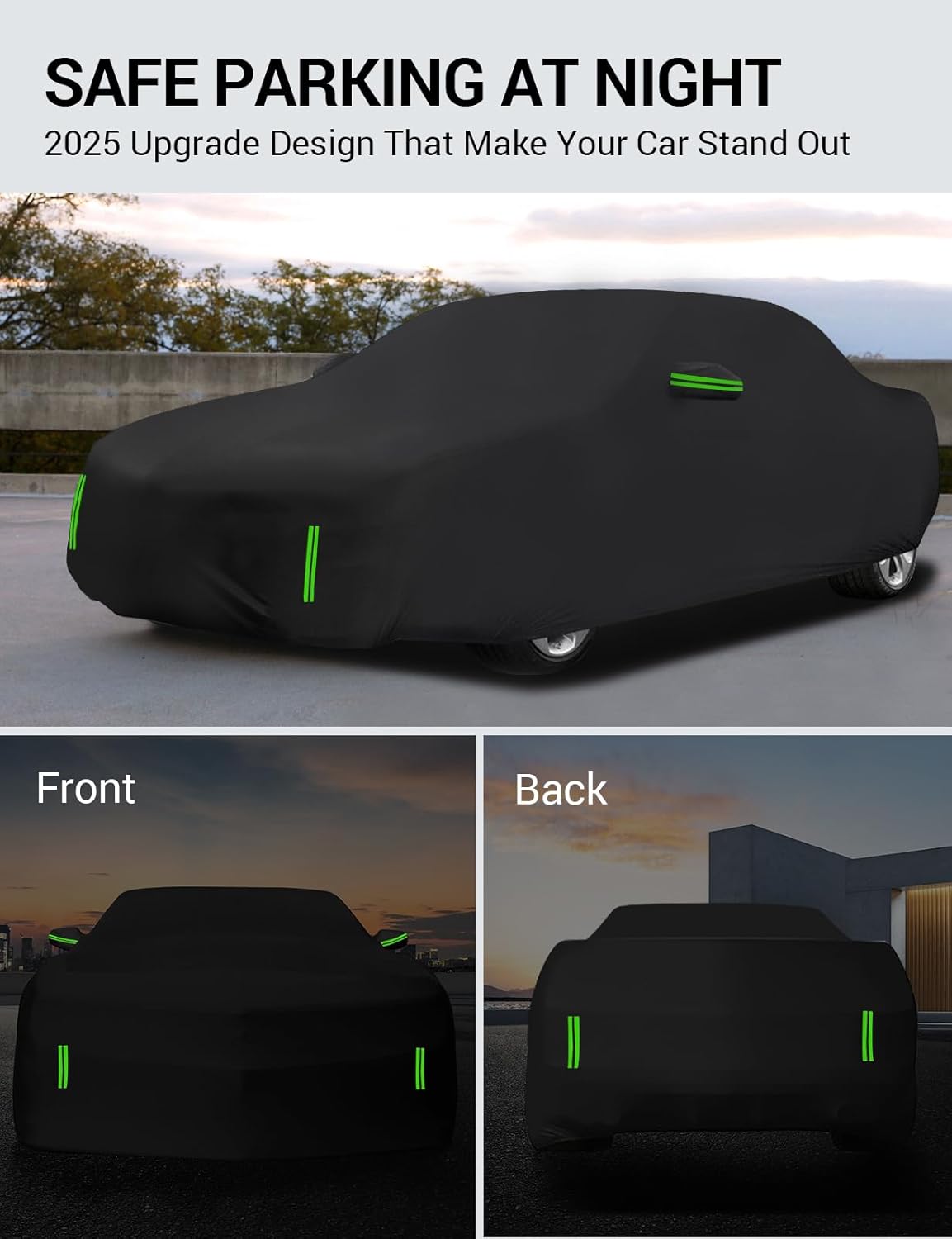 Proadsy 2025 Upgrade 6 Layers Car Cover Custom Fit for Corolla Sedan 2019-2024 2025 Windproof All Weather Waterproof Sun Rain UV Dust Snow Protection Outdoor Full Covers