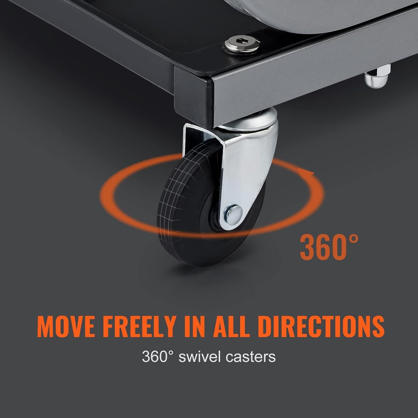 VEVOR Rolling Creeper Garage/Shop Seat, 250 LBS Capacity Padded Rolling Workshop Stool with Tool Tray Storage, Mechanic Stool for Garage, Shop, Auto Repair, Black