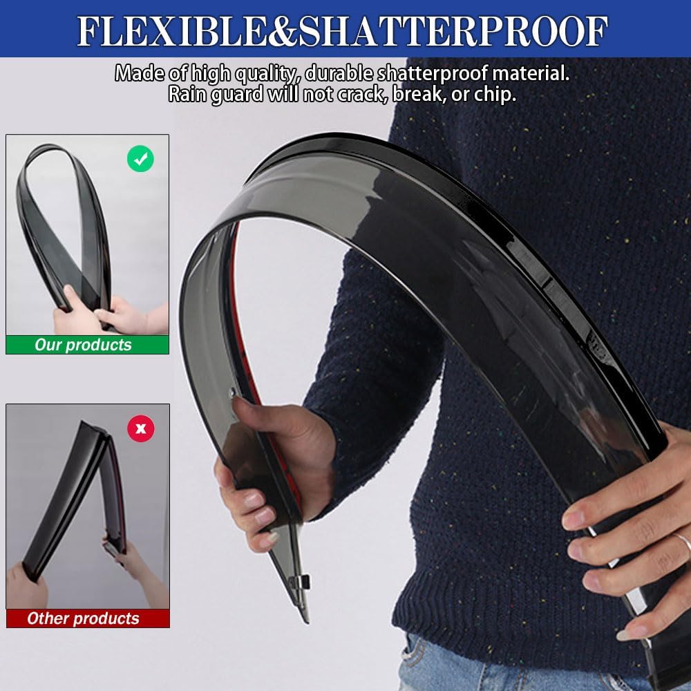 Rain Guards for Chevrolet Express Van 1996-2023/GMC Savana 1996-2023, Tape-on Side Window Deflectors for Chevrolet Express Van, Window Visors for Cars, for Chevrolet Car Accessories, 2 pcs