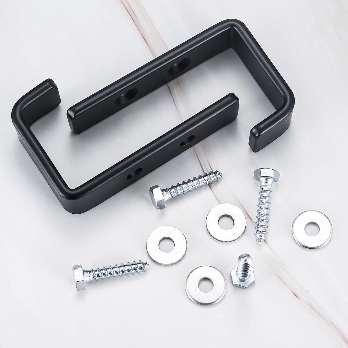 Heavy Duty Garage Hooks for Hanging, 4pcs Black Garage Storage Wall Mount J Hook Heavy Duty, J Utility Hooks for Extension Cord Tool Cable, Clothes, Keys Hook (4Pcs)