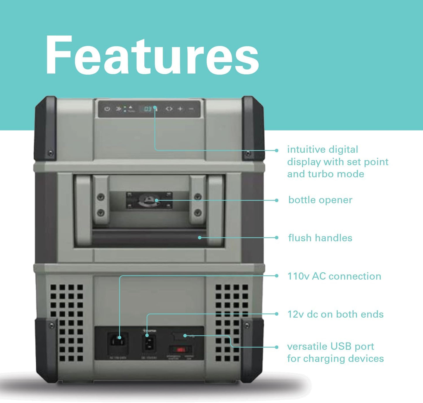 Truma C44 Portable Refrigerator/Freezer (11.5 Gal/46 QT): Single Zone 12/24V DC & 110V AC Power | Multi-Use for Car, Truck, RV, Events, Travel | Digital Display, App Control | Temp Range: -8°F to 50°F