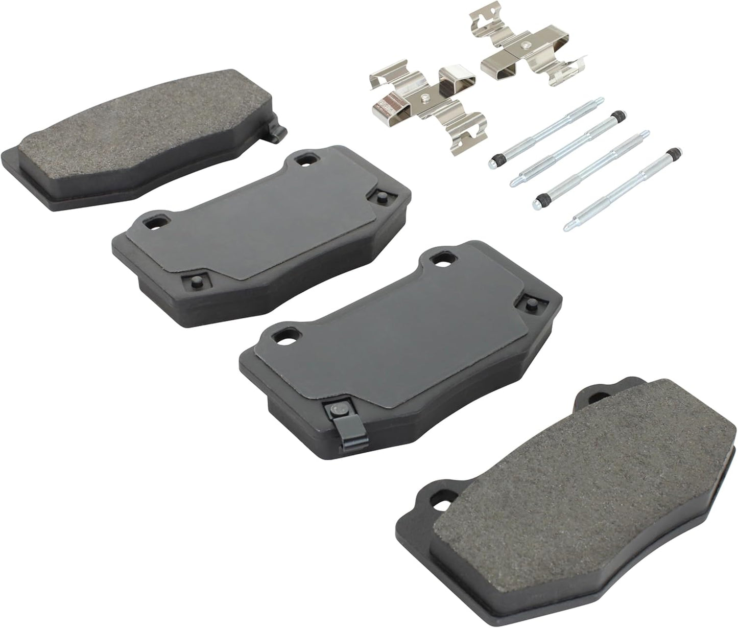 Premium Semi-Metallic Rear Brake Pads (1001-1718M) Compatible with Cadillac ATS 2016-2019, Chevrolet Camaro 2016-2020, Chevrolet Corvette 2014-2019