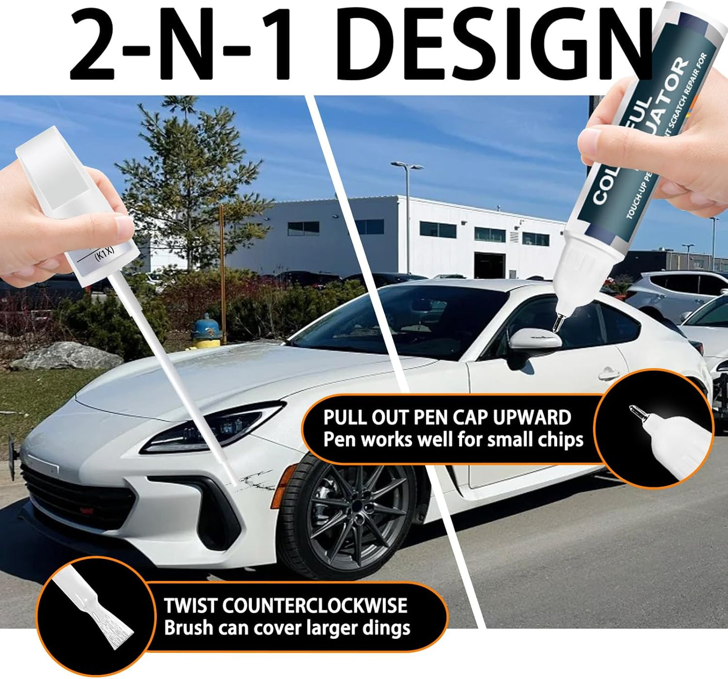 Crystal Black Silicae(D4S) Touch Up Paint Compatible with SUBARU, Car Paint Pen Scratch Repair Two-In-One Touch Up Paint, Premium Car Scratch Remover for Deep Scratches