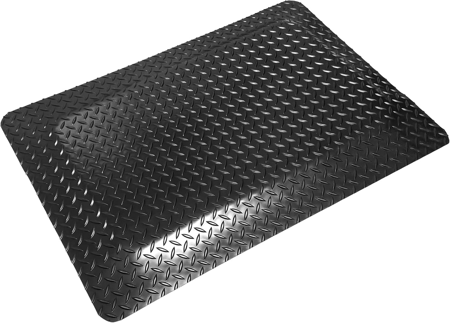 Rhino Mats, American Classic Diamond Anti-Fatigue Mats, Industrial Ergonomic Comfort Standing Mat for Work, Home, Garage, Office, Kitchen or Anywhere (Black 1" Thick, 4 FT. x 20 FT.)