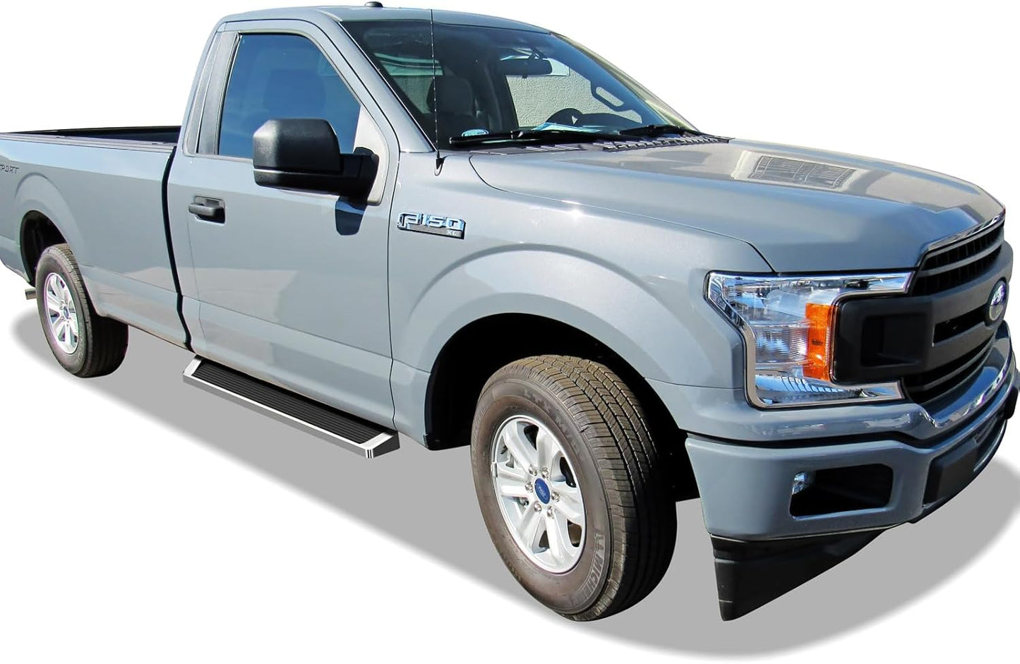 APS Running Boards Style Compatible with Ford F150 2015-2025 Regular Cab & F-250 F-350 Super Duty 2017-2025 (Nerf Bars Side Steps Side Bars)