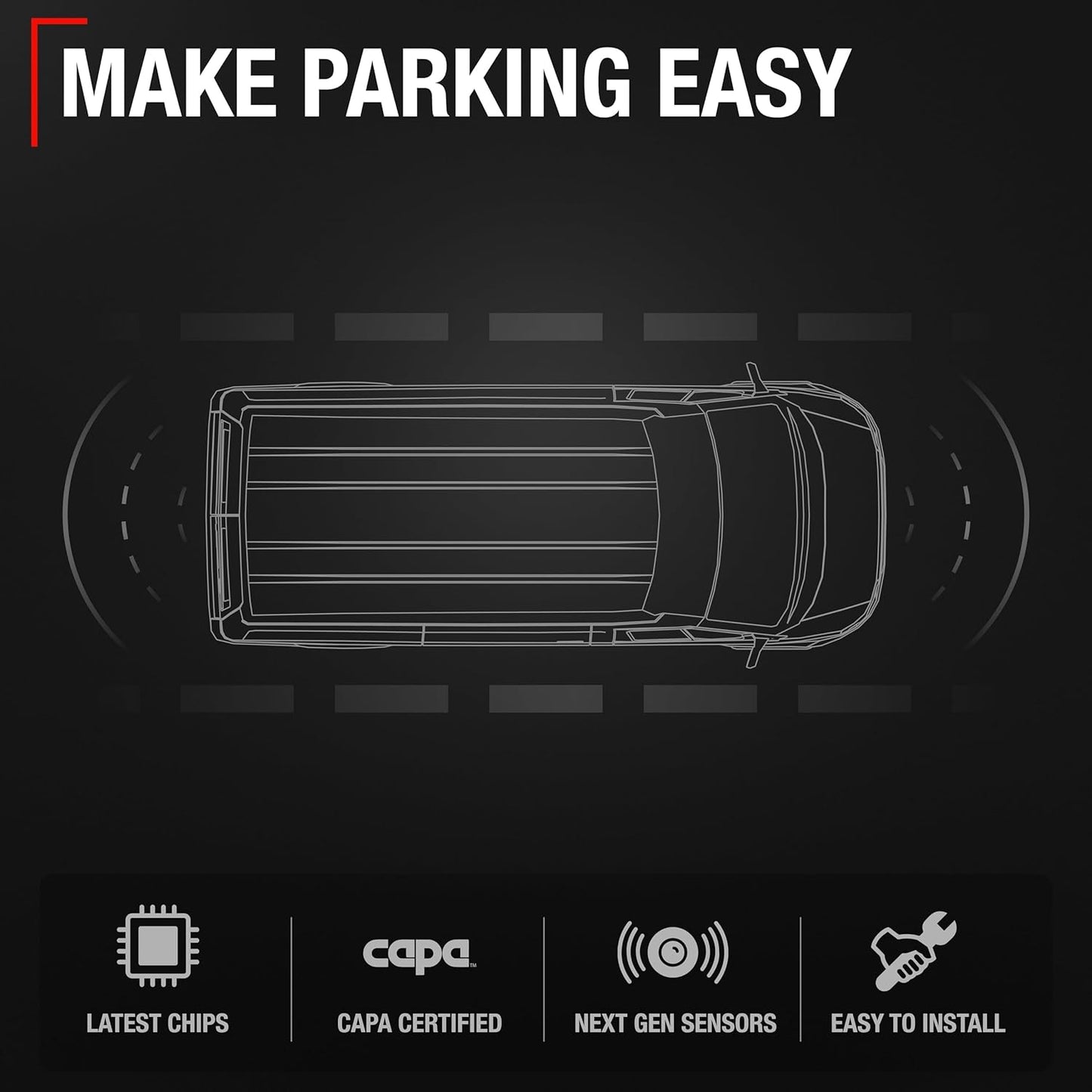 T1A Car Parking Sensors - 4 Pieces - Compatible with 2019-2022 Ford Transit - Front or Rear Bumper Parking Aid Sensor, Backup Reverse Parking Assist Kit - OEM JU5Z15K859B