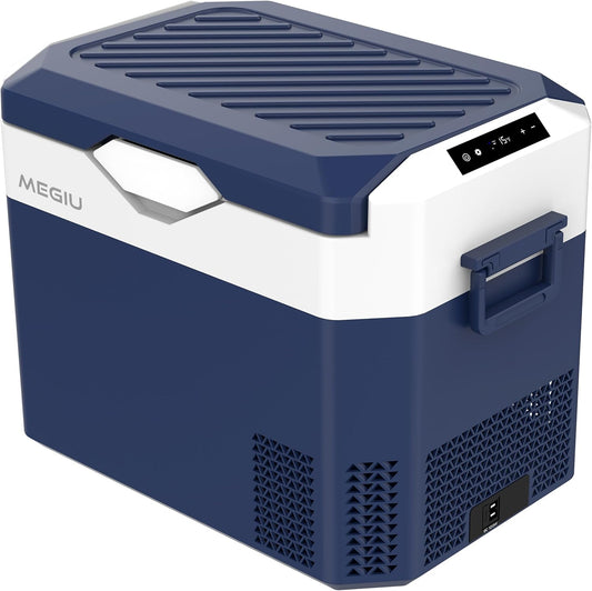 Car Refrigerator Portable 12V Fridge 32 Quart 12 Volt Freezer Compressor Cooler 12V/24V DC 110～240 V AC for Truck Van RV Camper SUV and Home Use