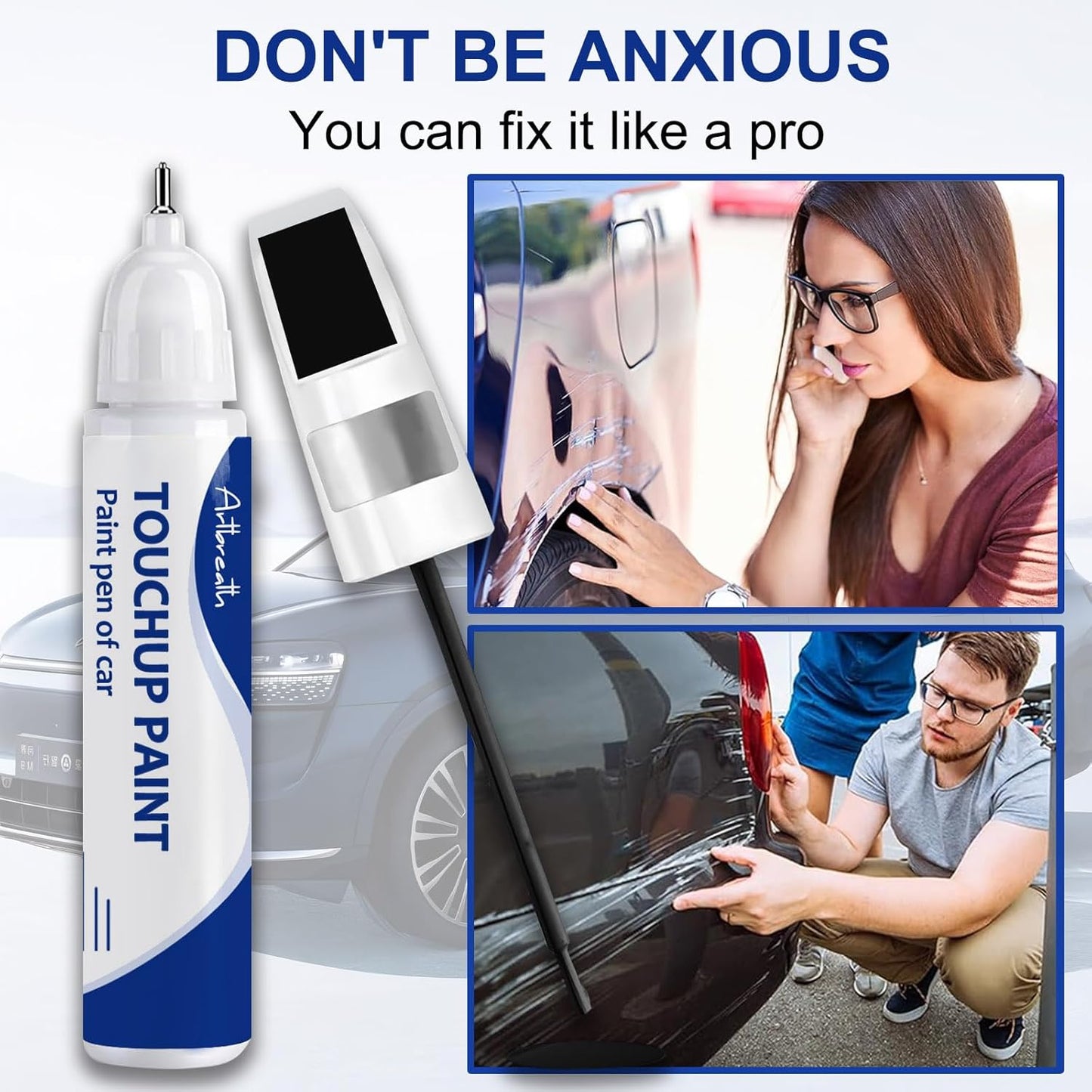 Sonic Gray Pearl(NH-877P) Touch Up Paint for Honda-Exact Match–Chips and Nicks Car Paint Scratch Repair Kit Automotive Paint Pen for CR-V/CIVIC/Accord/HR-V/Pilot/Odyssey/Ridgeline/Passport