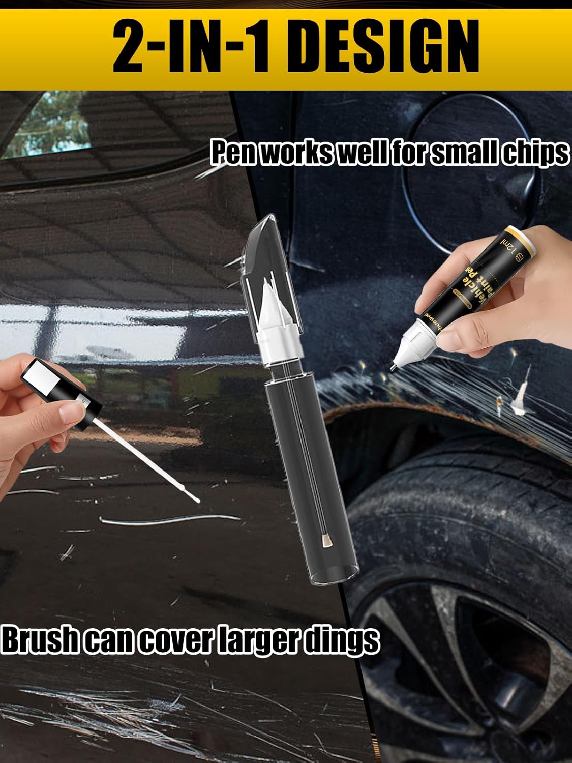 Black/Magnetic Black Pearl(G41) Touch Up Paint Compatible with Nissan, Exact Match Car Paint Pen Automotive Scratch Repair Remover Kit Quick & Easy Solution for Vehile Chips and Nicks