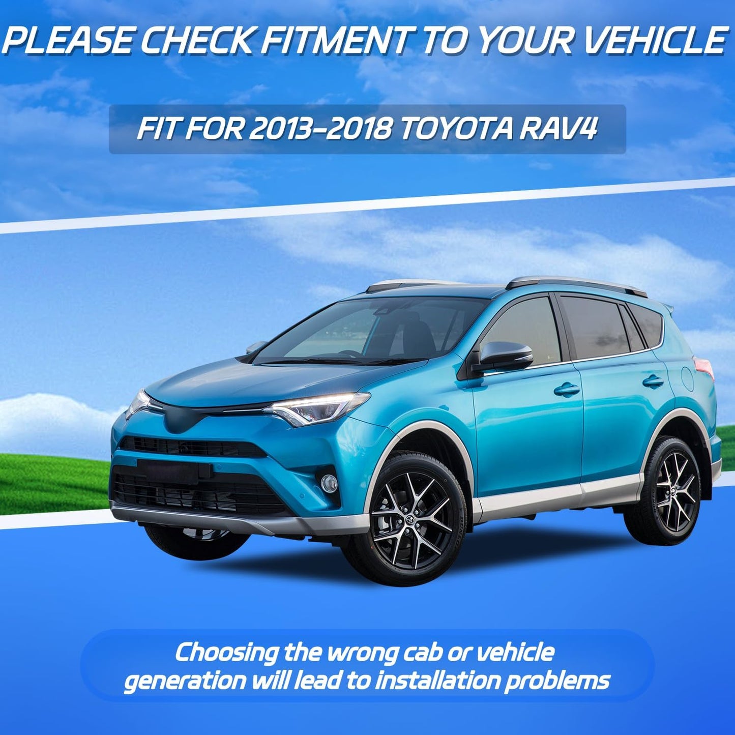 4 PCS in-Channel Window Rain Guards Fit for 2013-2018 Toyota RAV4, Smoke Tinted Vent Window Visors, Side Window Deflectors, Sun Visors Vent Shade, 2013 2014 2015 2016 2017 2018