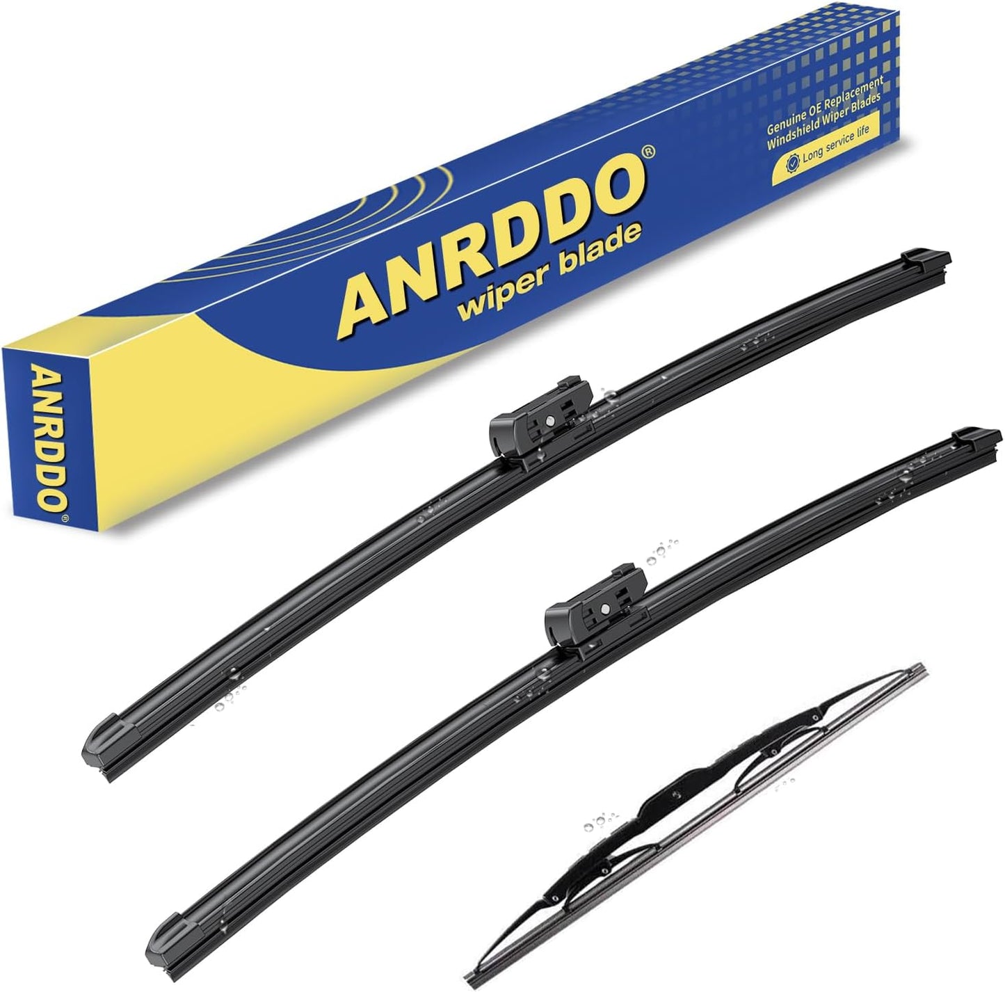 3 wipers Replacement For Chevrolet Trax 2013-2021 2022 2023 Buick Encore 2013-2021 2022 Original Equipment Windshield Wiper Blades Set - 26"+14" +10" (Set of 3) Top Lock