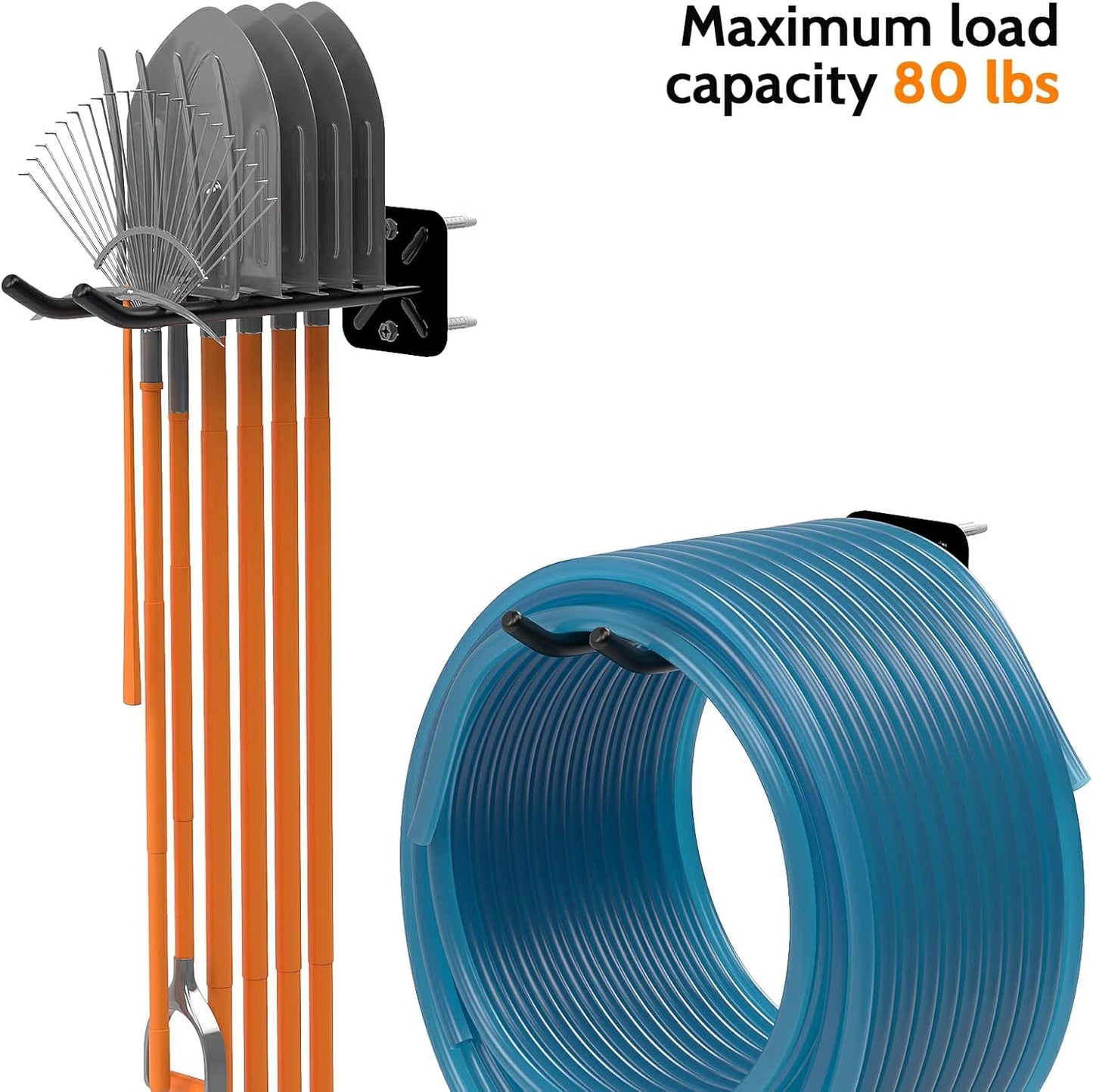 4Pcs Heavy Duty Storage Hooks, Alloy Steel, Wall Mount, 120lb Capacity, Garage Organization