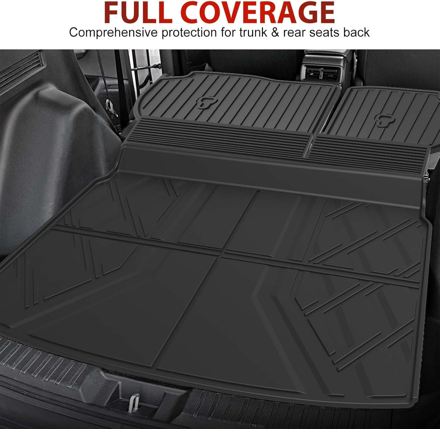 Cargo Liner Fit for Honda CRV 2023-2025 2026 All Models (Include Hybrid) - TTX LIGHTING Cargo Mat (Upper Deck) with Back Seat Protectors All-Weather TPE CR-V Accessories Backrest Mats