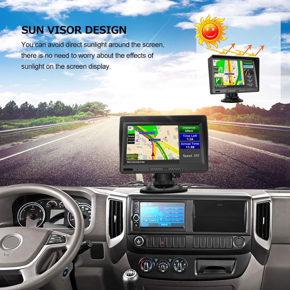 GPS Navigator for Car,Latest 2025 Map,9 inch Touch Screen Real Voice Spoken Navigation System for Cars, Vehicle GPS with Speed and Red Light Warning Lifetime Maps Update