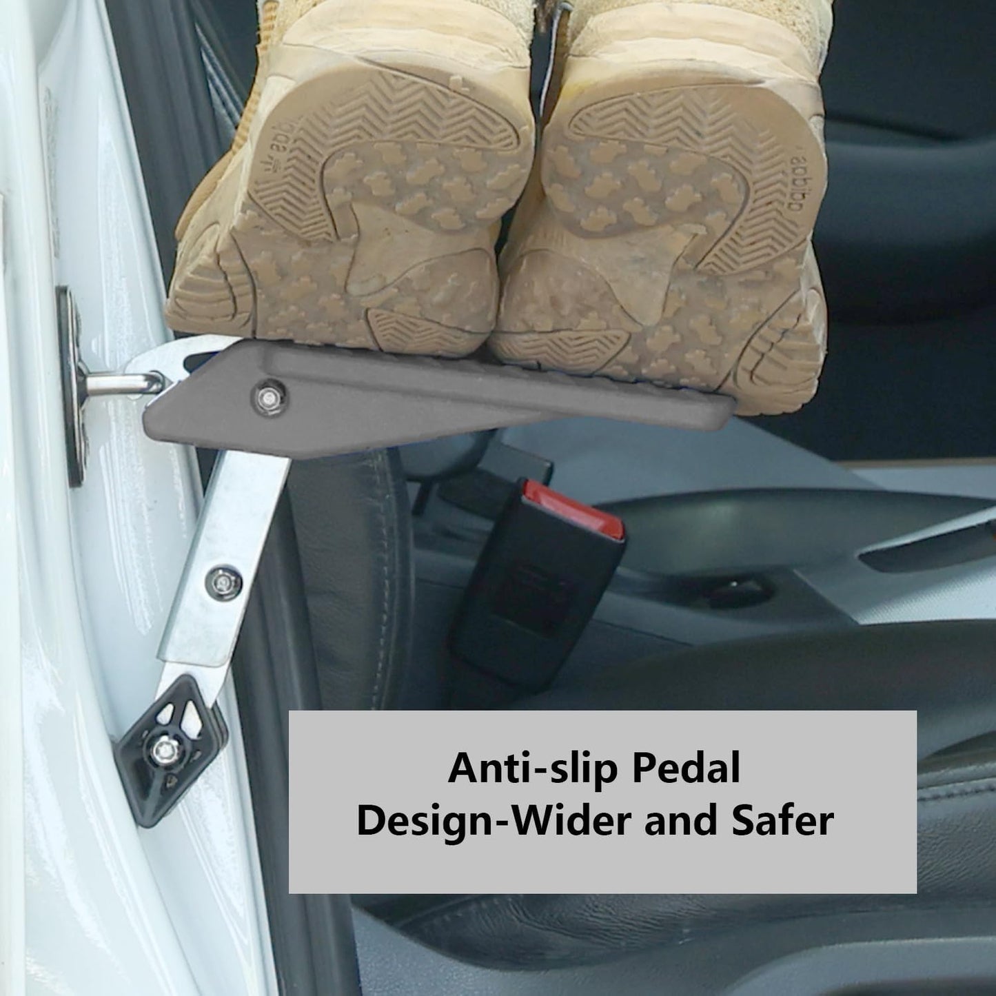 COWVIE Foldable Car Door Step Stand Pedal - Access to Vehicle's Roof Stand Pedal for Most SUV Truck Jeep, Max Load 400 Lbs