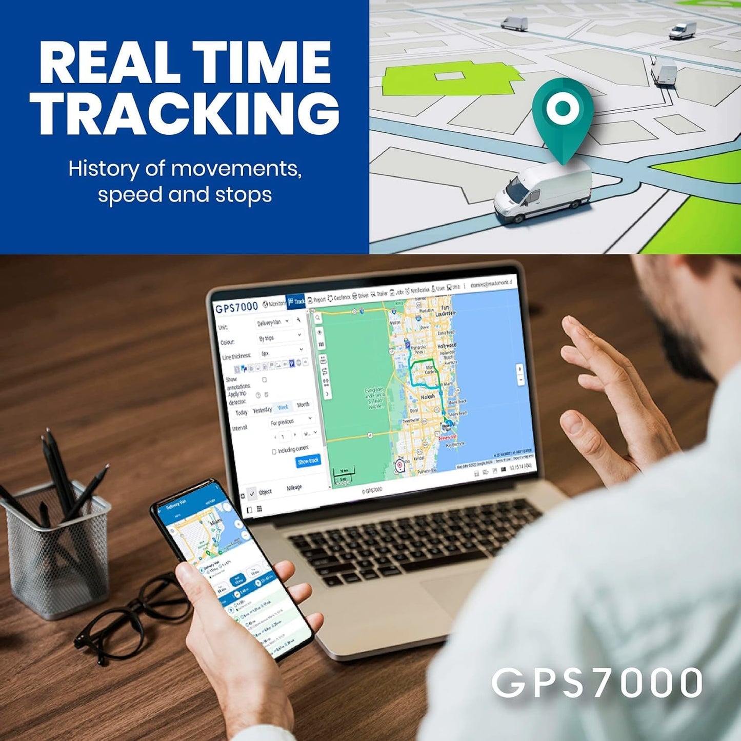 GPS7000-4G Hidden GPS Tracker for Vehicles | 12 Months of Service Included | Easy Self-Installation | After The 12 Months Included in The Service, You can Choose to Subscribe | No Hidden Fees