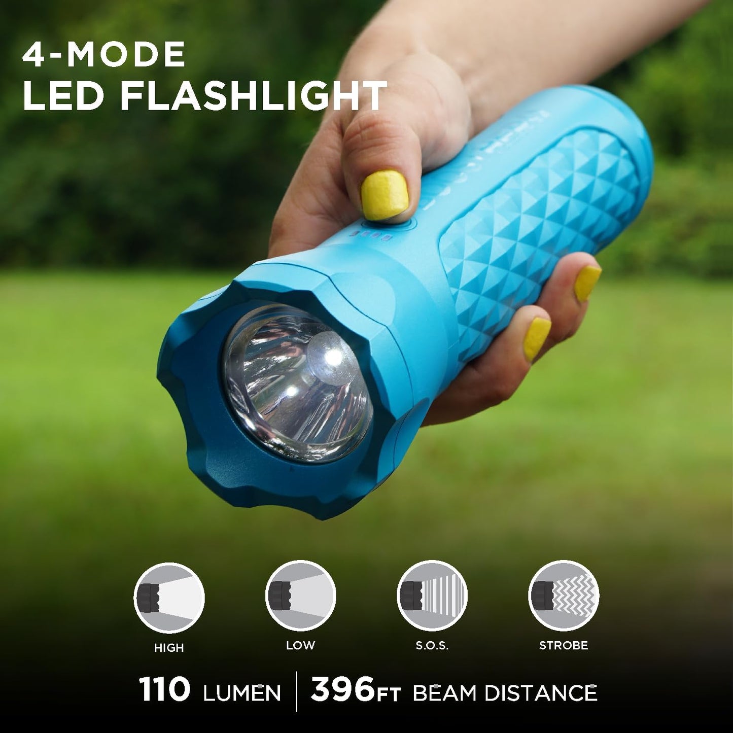 BoostHero Portable Car Battery Jump Starter, 6,000mAh Power Bank, LED Flashlight, with Smart Jumper Cables for up to 6.0L Gas/4.0L Diesel Engines (Blue)