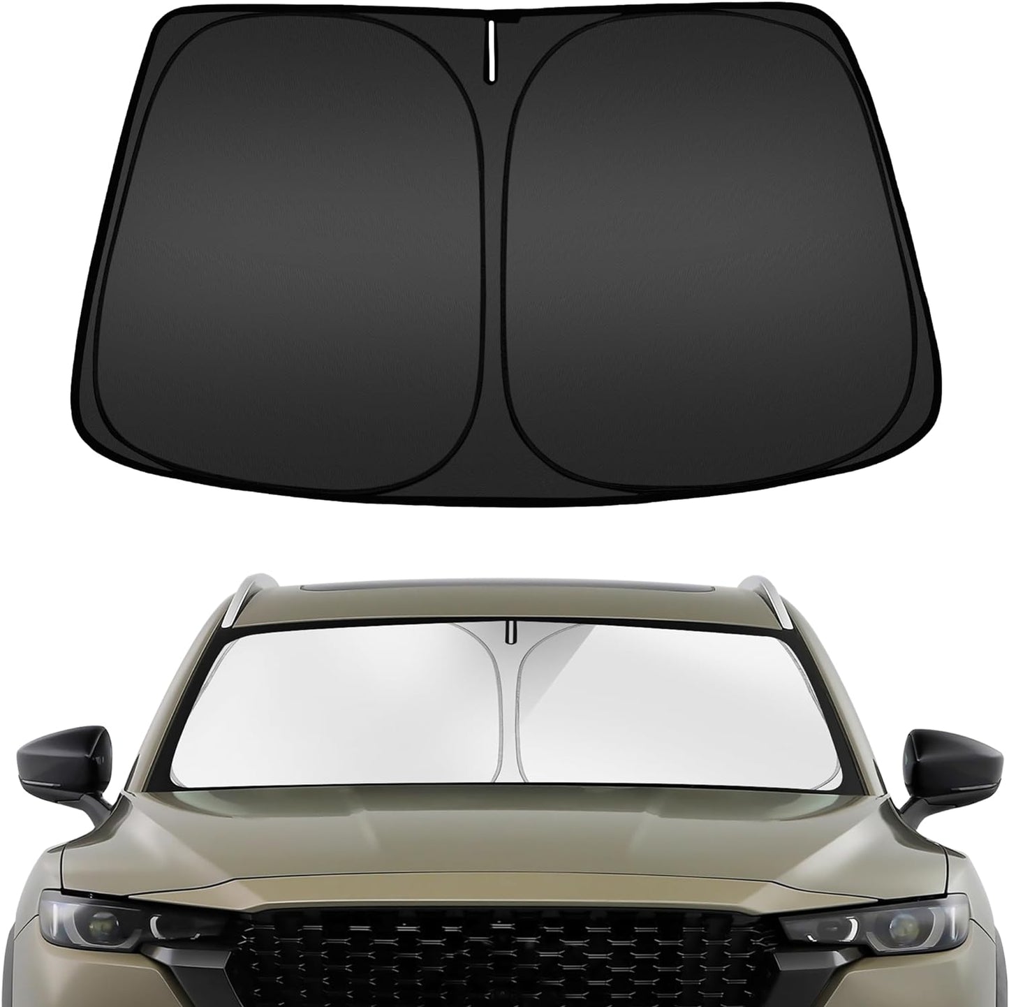 ARISMOTOR Windshield Sun Shade for Mazda CX-50 2023-2025 2026, Custom Fit Foldable Front Window Sunshade Sun Visor Protector, Block UV Rays Keep Your Car Cooler