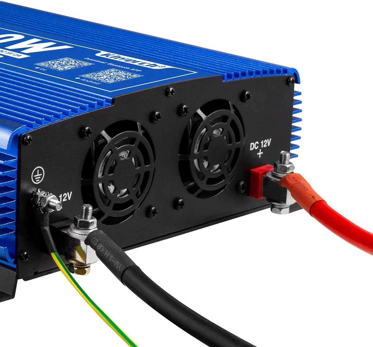 2000W Pure Sine Wave Inverter 12V DC to 110V AC Power Inverter for Home/Truck/RV/Camping/Boat/Off Grid Solar System Car Inverter with 3AC Outlets, 1 USB Port and APP Remote Control