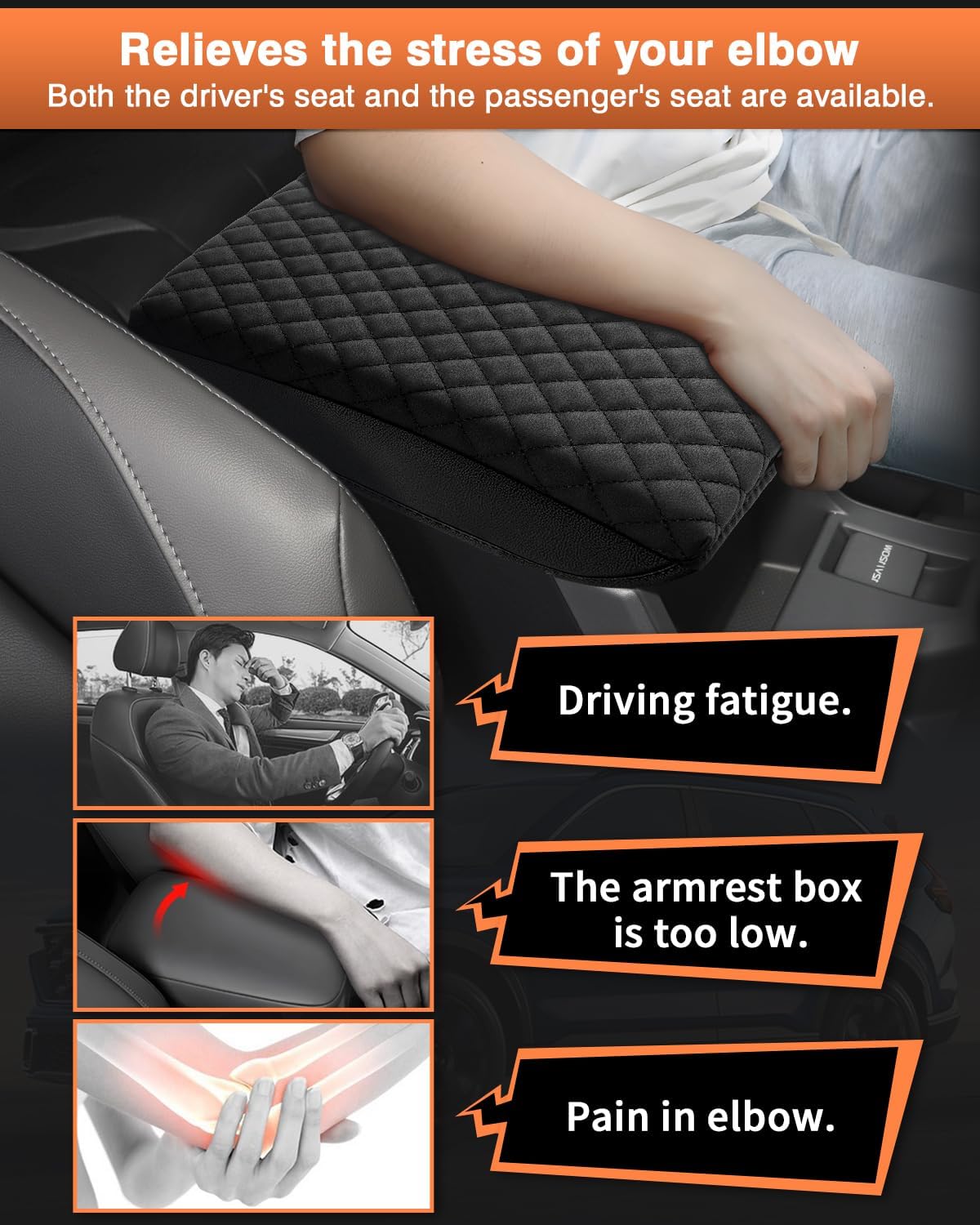 Shademax Center Console Cover Subaru Crosstrek 2024 2025 2026/2024 2025 2026 Impreza Accessories Armrest Cover Cushion Pad Cover PU Leather Middle Console Cover Armrest Seat Box Portector Anti-Scratch