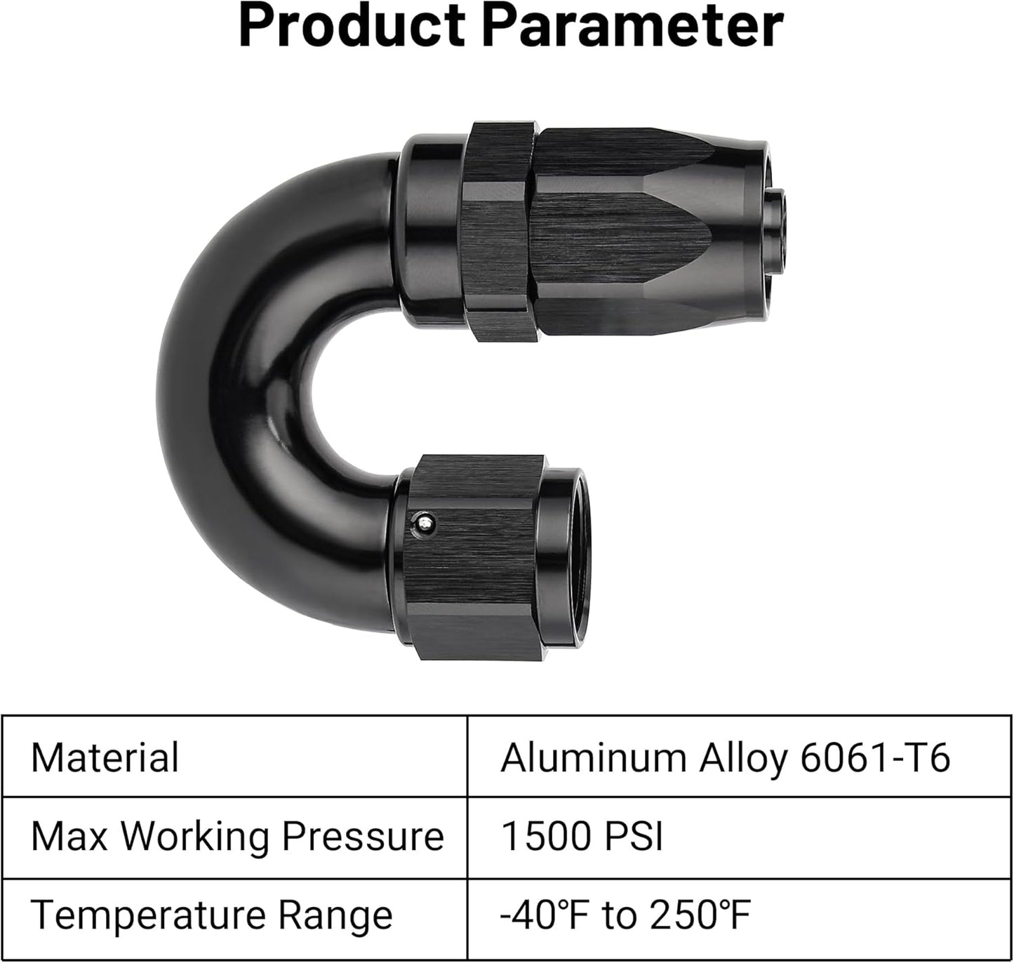 EVIL ENERGY 8AN 180 Degree One Piece Full Flow Hose End Fitting Swivel For CPE Braided Hose