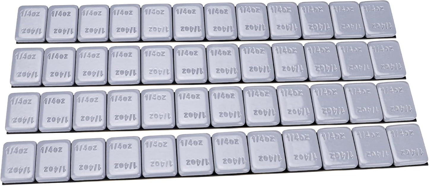 YIZBAP Wheel Weights Gray 1/4oz, 72 oz/Box, 288pcs, with Strong Black Adhesive. 0.25 Ounce Stick on Wheel Weights for Cars, Trucks, SUVs, Motorcycle and Others