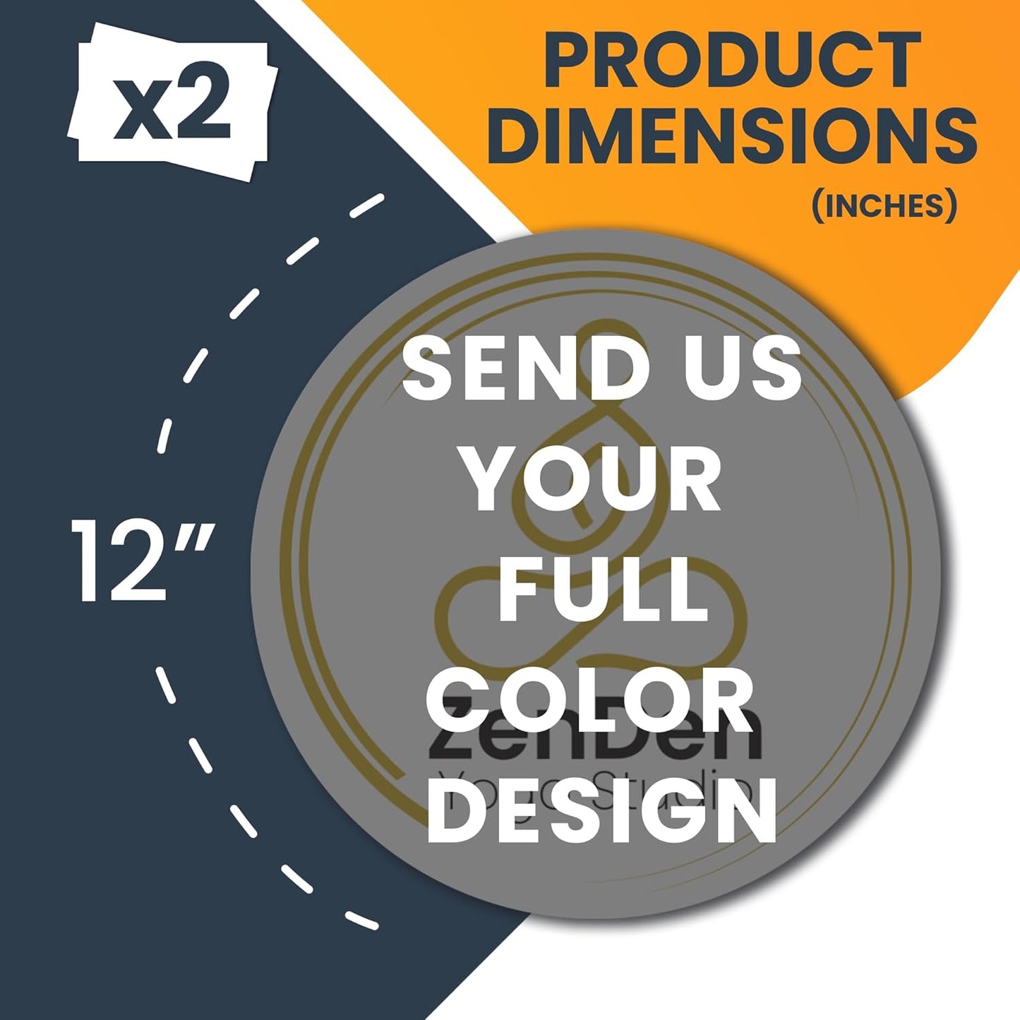 Magnet Me Up Customizable and Personalized Automotive Magnet Decals (12" Round)