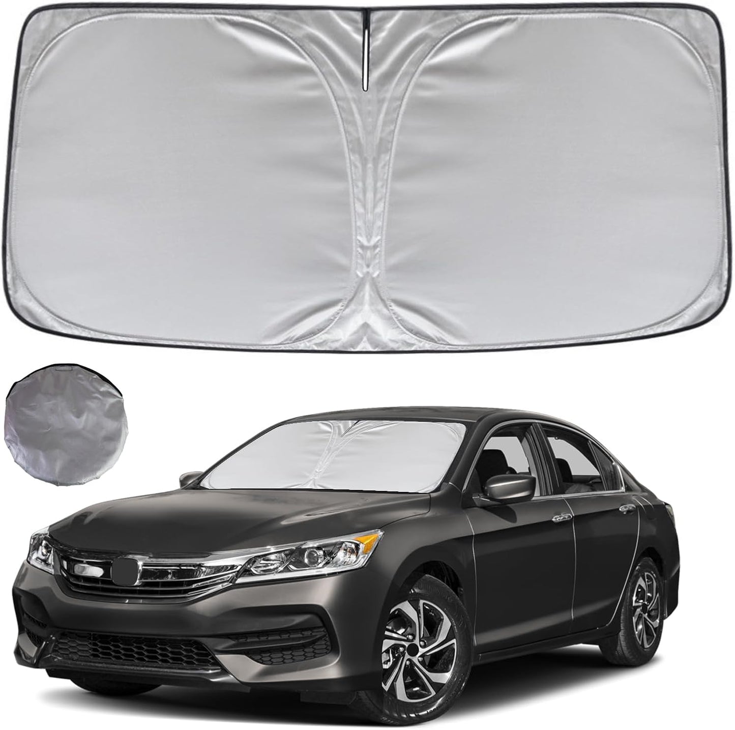 KAYZT Windshield Sun Shade for 2013-2017 Honda Accord Foldable Sunshade Front Window Custom Fit Car Accessories