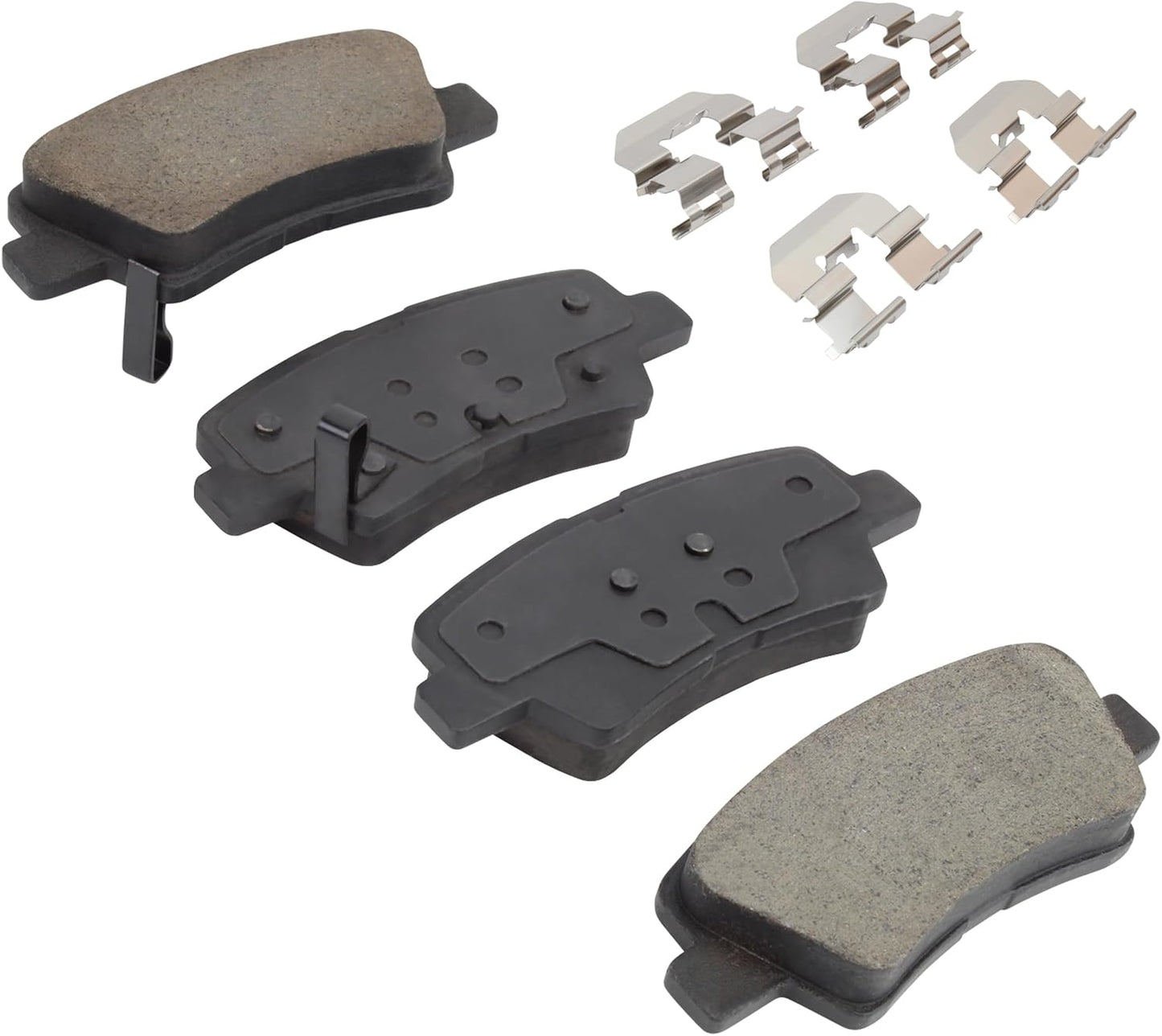 Premium Ceramic Rear Brake Pads (1001-1544C) Compatible with Hyundai Accent 2012-2018, Hyundai Elantra 2011-2016, Hyundai Elantra Coupe 2013-2014, Kia Optima 2014-2016, Kia Rio 2012-2018