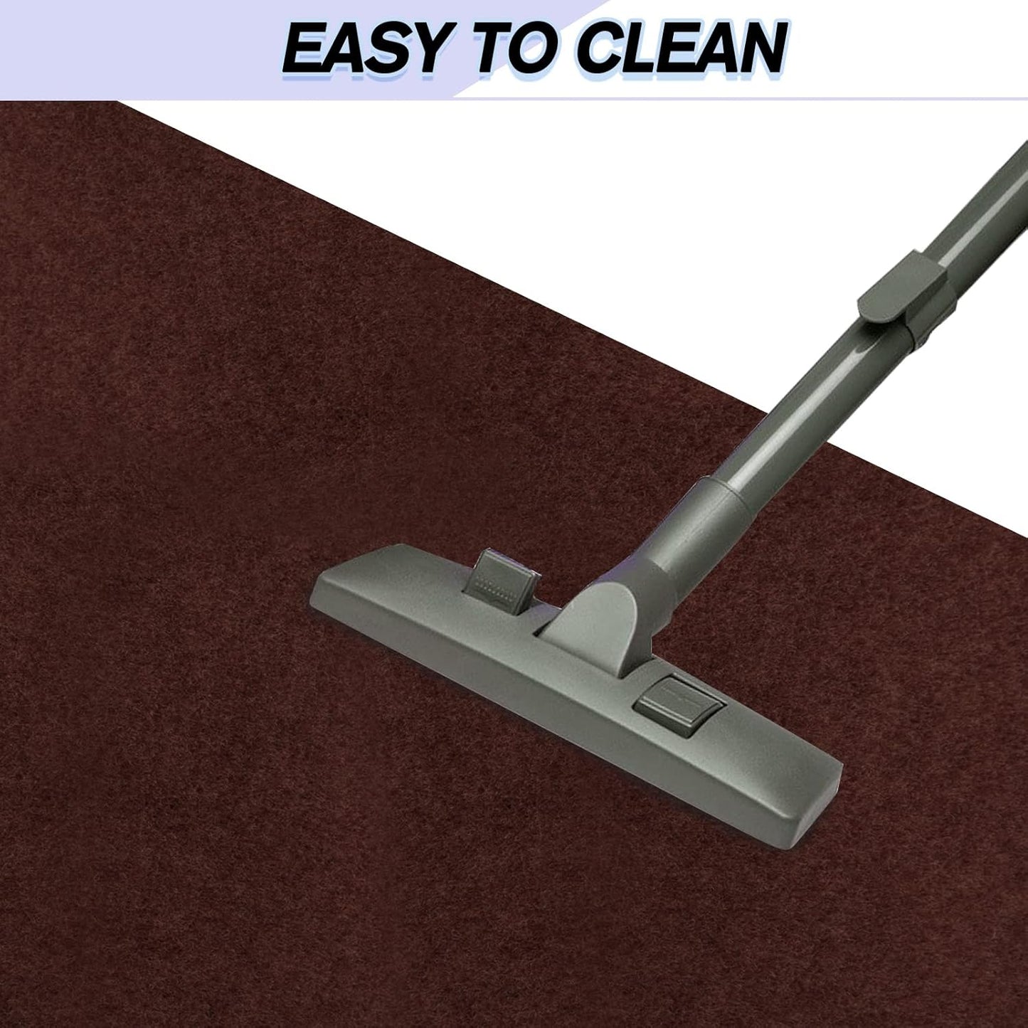 Custom Size Backed Non-Slip Area Rugs Runner, Easy Clean, Waterproof Runner Rugs for Hallway Entryway, Kitchen, Laundry, 3FT x 3FT, Brown