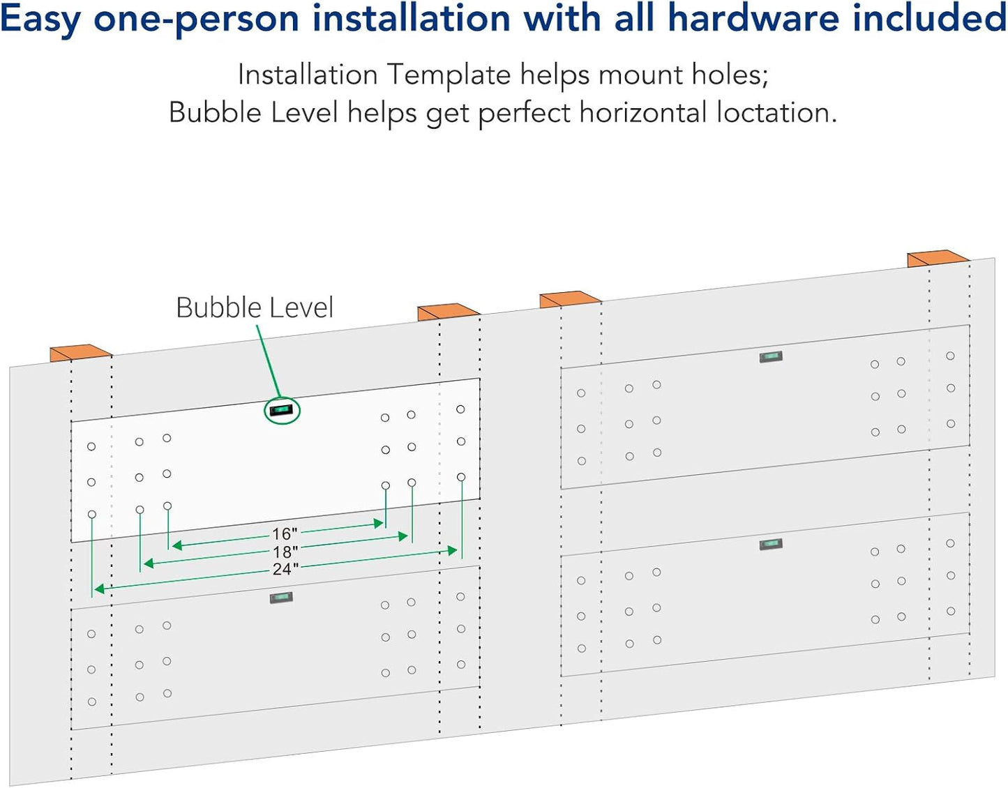FLEXIMOUNTS 12-inch-by-72-inch Wall Shelf Garage Storage Rack Wall Mounted Floating Shelves,1x6ft ,white, 2-Pack