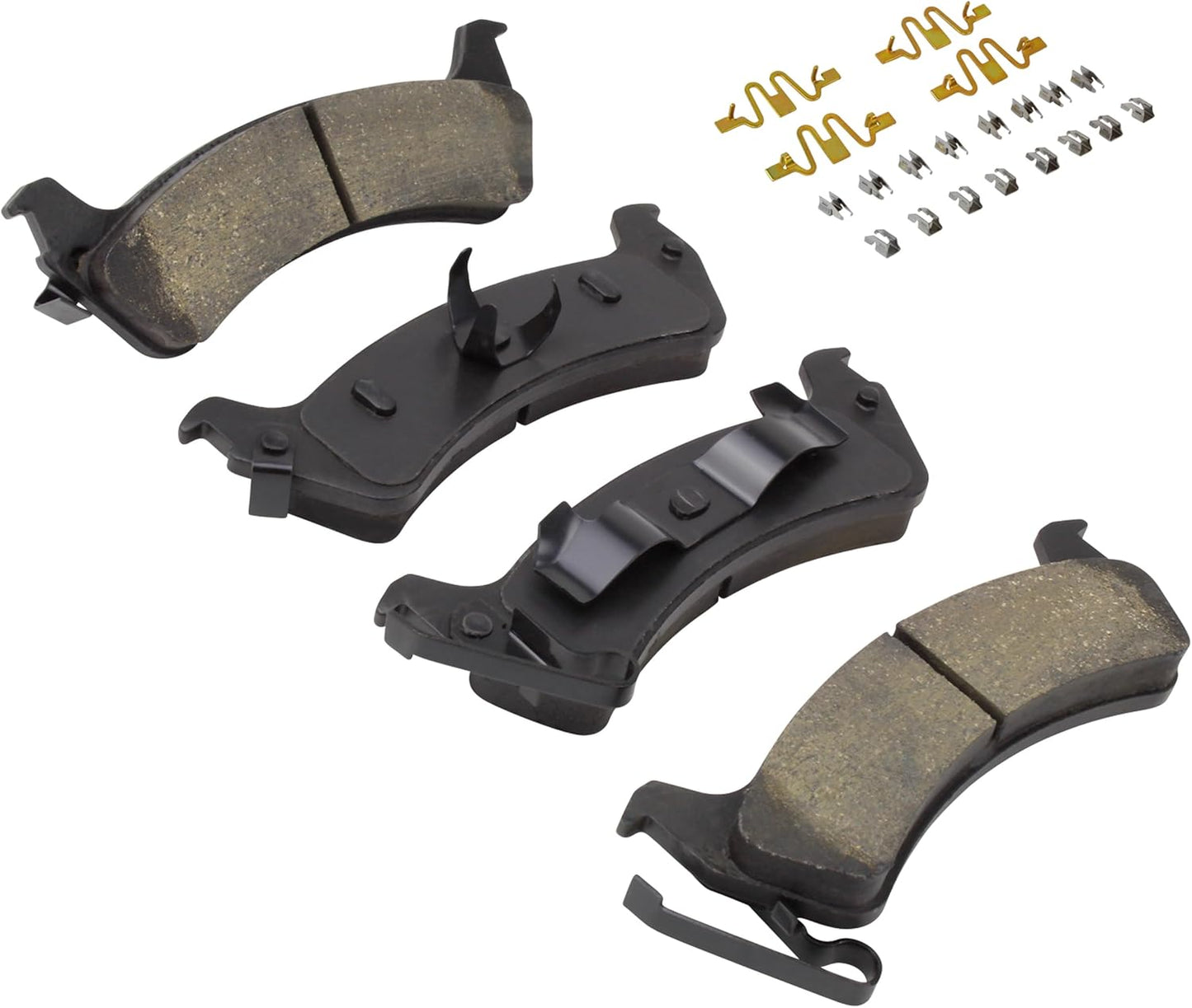 Premium Semi-Metallic Rear Brake Pads (1001-0666M) Compatible with Jeep Cherokee 1995-1995, Jeep Grand Cherokee 1994-1998