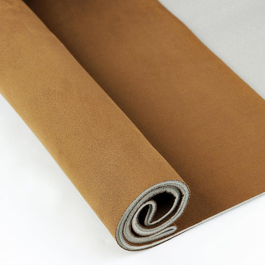 Suede Headliner Fabric with Foam Backing - Black Suede Headliner Material for Car/Truck/SUV/RV Roof, Home Repair/DIY Headliner Material Automotive Headliner Fabric (Tan, 96"×60“)