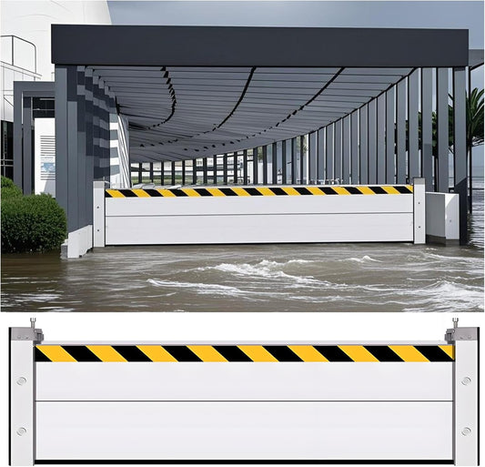 Flood Barriers for Home Exterior - Aluminum Alloy Outdoor Easy Flood Barrier Garage Doors Water Barriers for Flooding,H55 Inch/L13FT