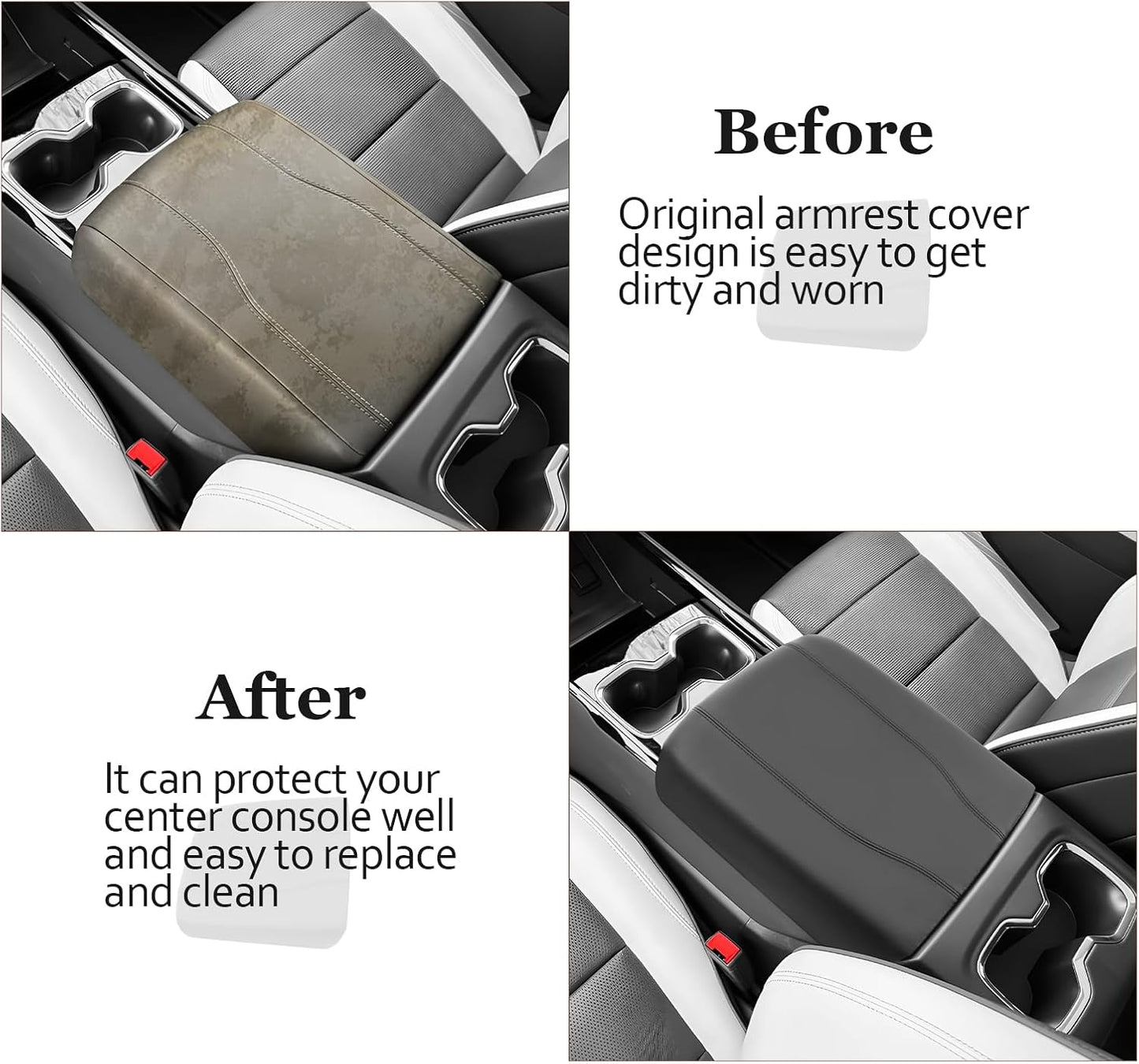 SKTU Upgrade 2024 2025 2026 Chevy Silverado EV Center Console Cover 2024-2026 Silverado EV Armrest Cover Silverado EV Console Pad 2024 2025 2026 Chevy Silverado EV Accessories Center Console Cushion