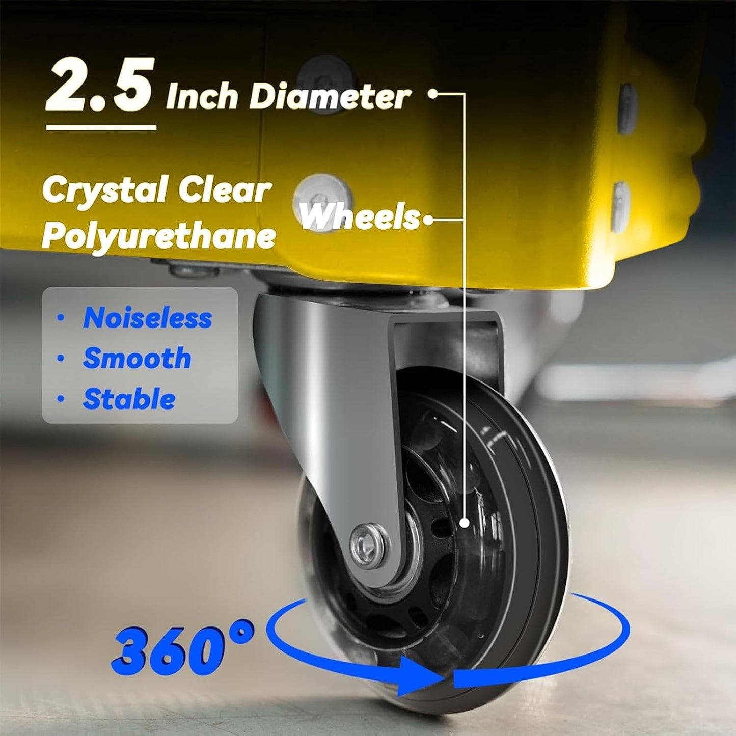 Rolling Creeper Garage Shop Seat for Men, Padded Mechanics Stool with Tool Tray Storage for Garage, Rolling Workshop Stool with Wheels, Auto Creeper Seat, 330 LBS Capacity, Heavy Duty,Yellow