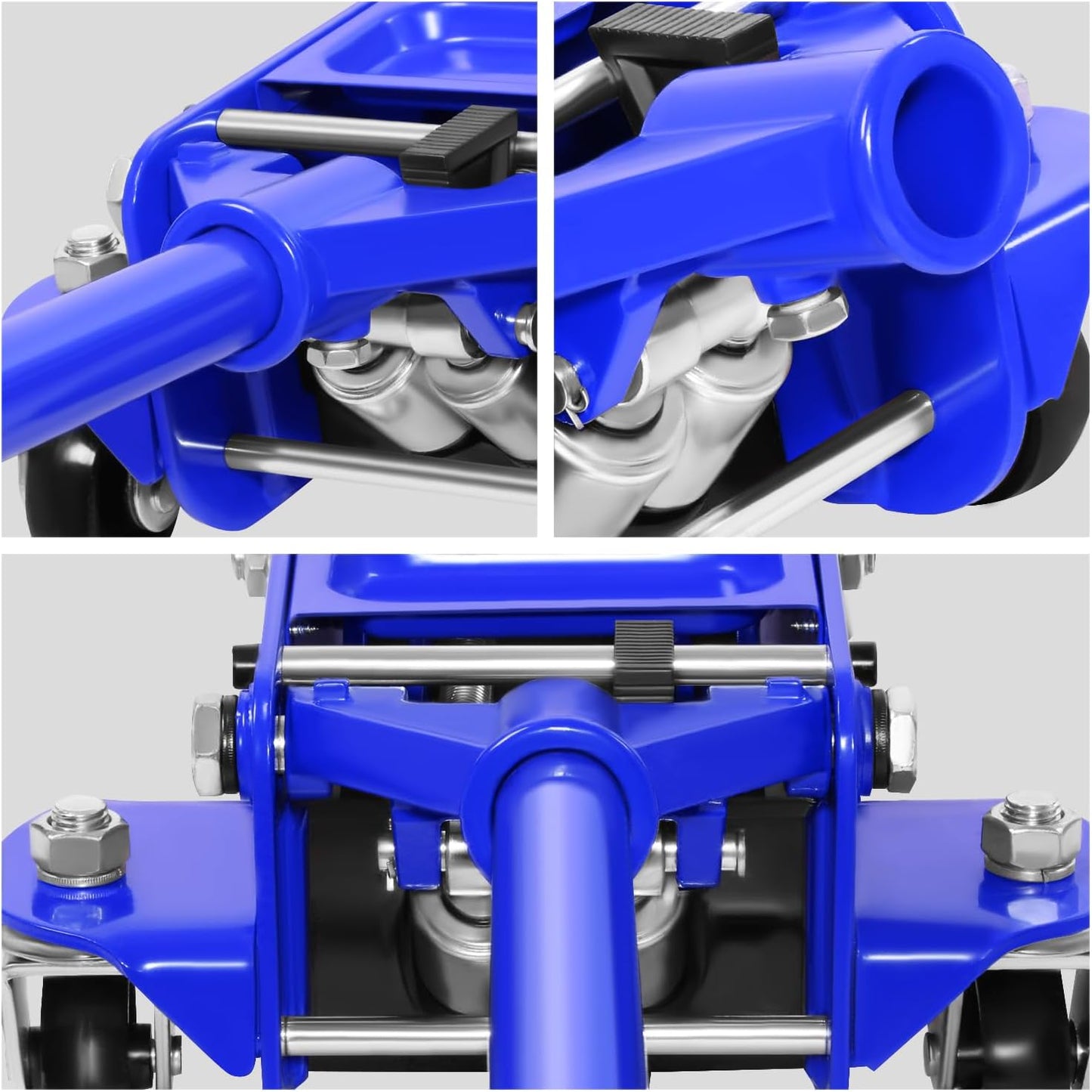 DNA MOTORING Low Profile Hydraulic Trolley Service/Floor Jack, 4 Ton (8000 lbs) Capacity, Lifting Range 4.5"-20",Blue,TOOLS-00308
