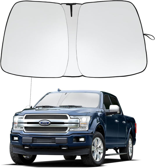 Front Windshield Sunshade fit for F150 2015-2020 UV Ray Reflector Foldable Car Shade Automotive Windshield Sunshades Ford F150 Accessories Windshield Sun Shade |Keeps Your Vehicle Cool|