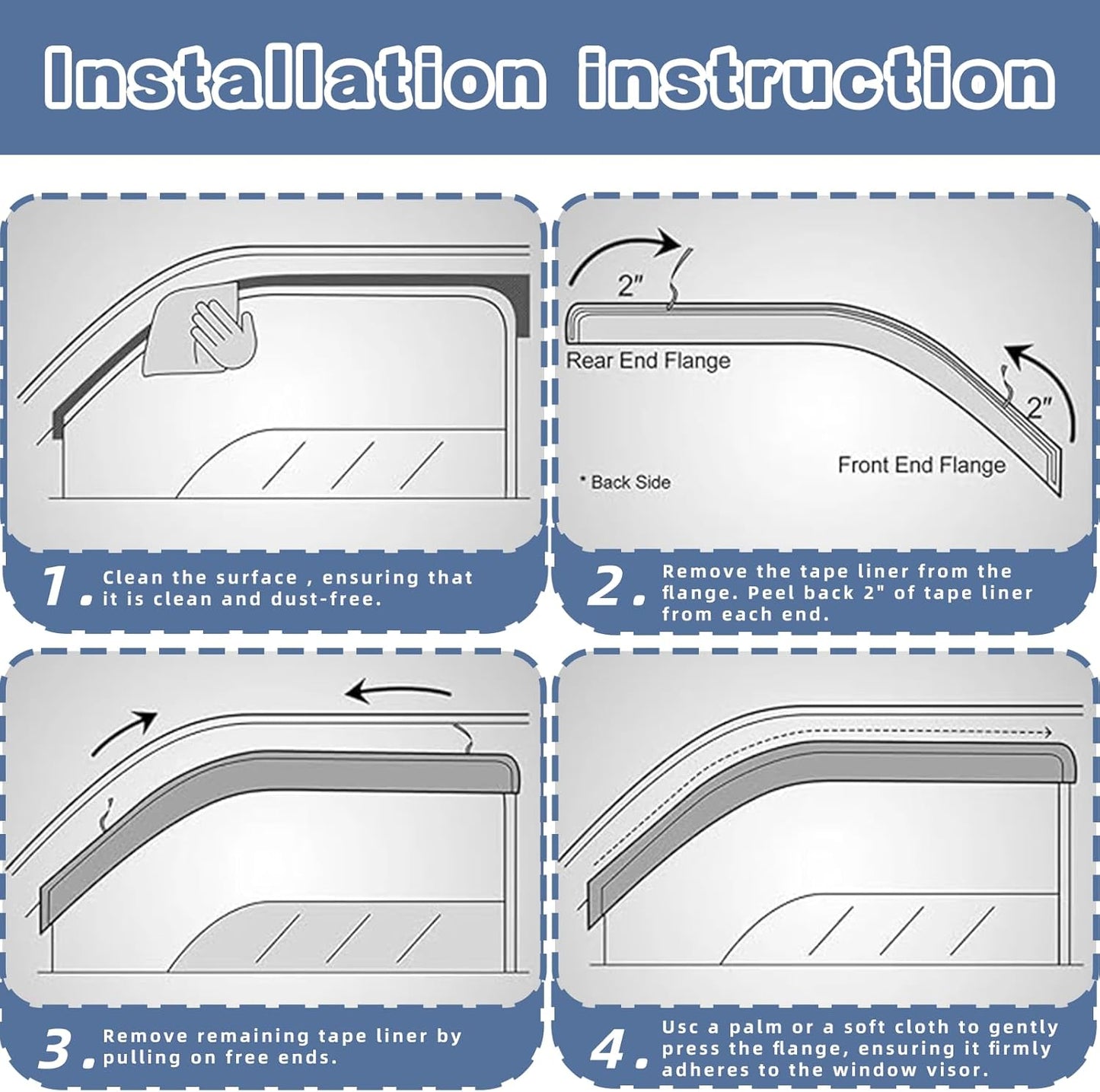 Window Visors Rain Guards fits 2010-2024 4Runner, Out-Channel Window Wind Deflectors Vent Shades Accessories, Dark Smoke 4 Pcs, 2011 2012 2013 2014 2015 2016 2017 2018 2019 2020 2021 2022 2023