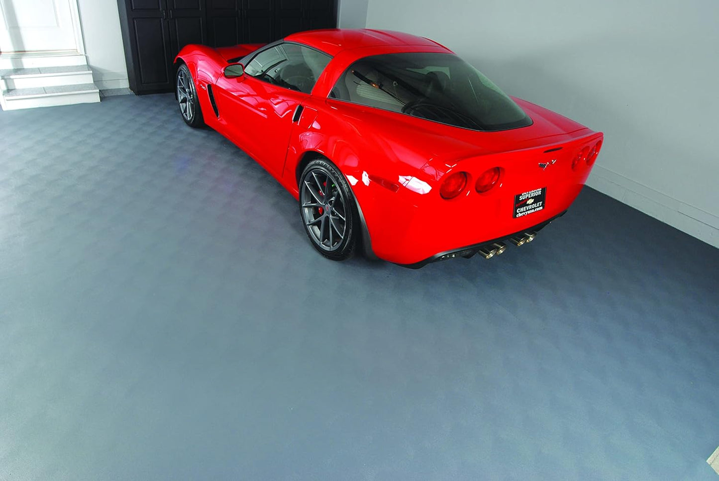 G-Floor Seamless Sheet Vinyl Shed Flooring Cover with Bonded Fibrous Backing - Levant Pattern (8' x 20', Slate Grey)