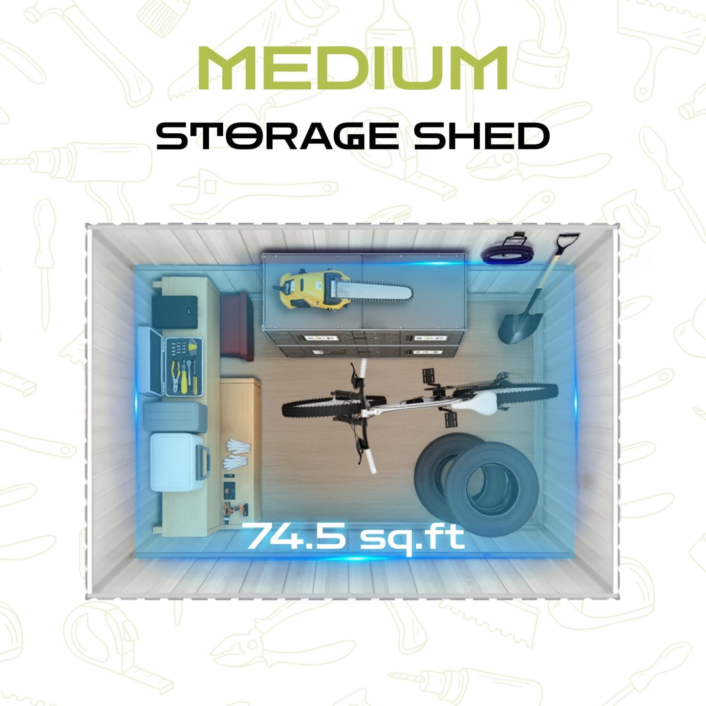 9.1' x 8.5' Outdoor Storage Shed, Sturdy Metal Building w/Windows & Lockable Doors for Garden, Backyard, Poolside and Lawn, Anthracite